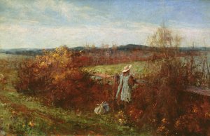 Fille dans un paddock - Jane Sutherland